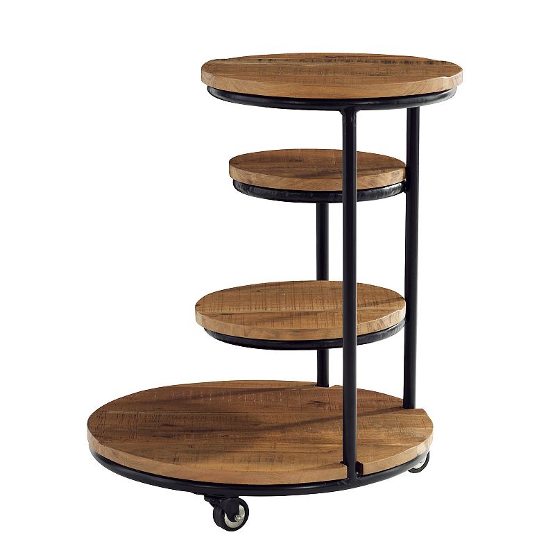 Linon Collis 4-Tier Plant Stand Side Table