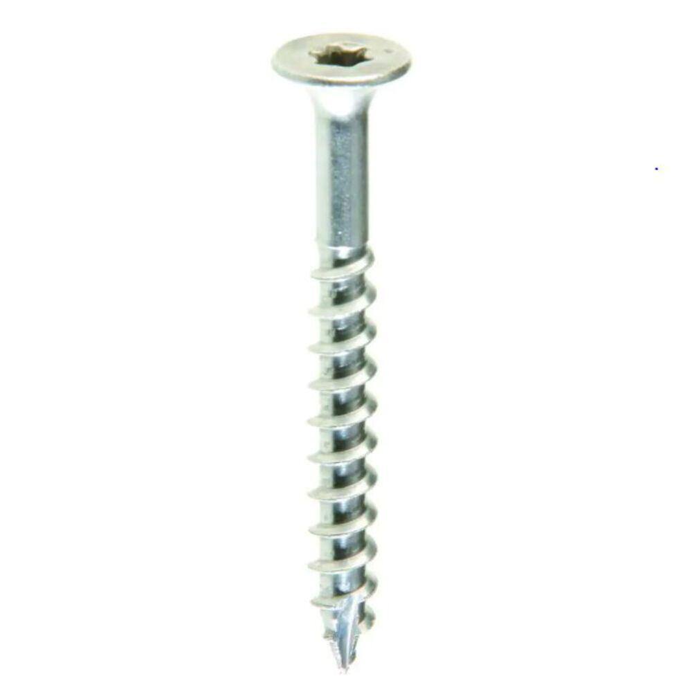 Deckmate Marine Grade Stainless Steel  #7 X 2-14 in.Wood Trim Screw (White Head) 1lb (Approximately 130 Pieces) 867060