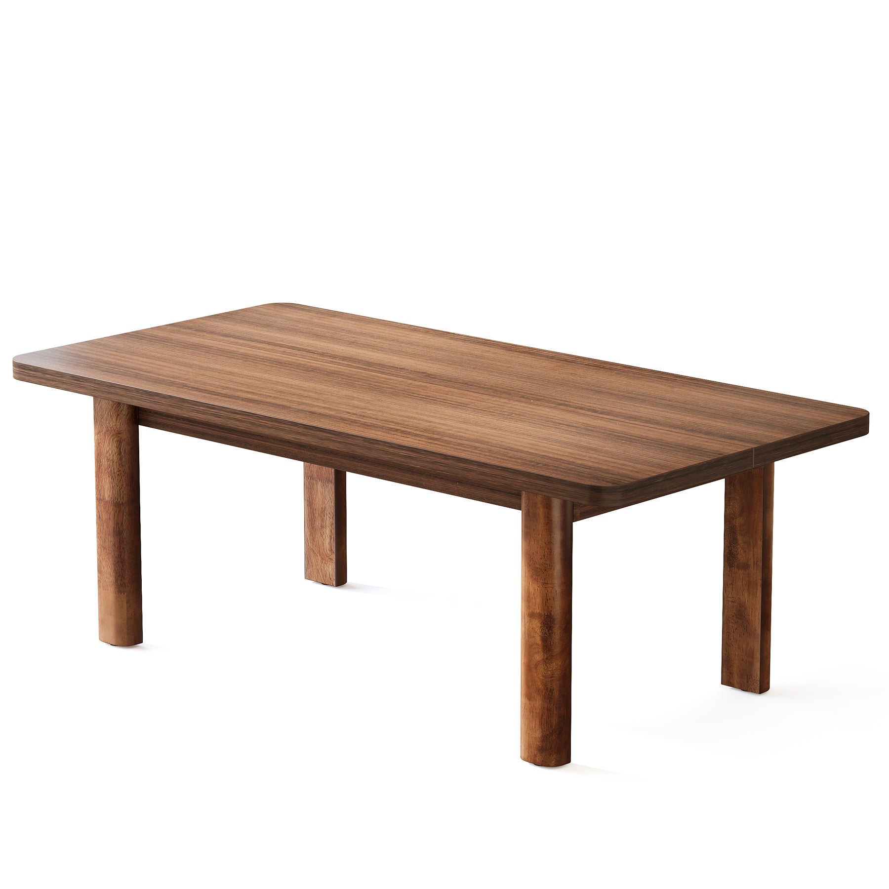 63-Inch Dining Table, Wood Farmhouse Kitchen Table for 4-6