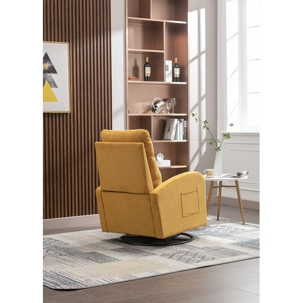 Modern Upholstered Swivel Chair with Left Bag