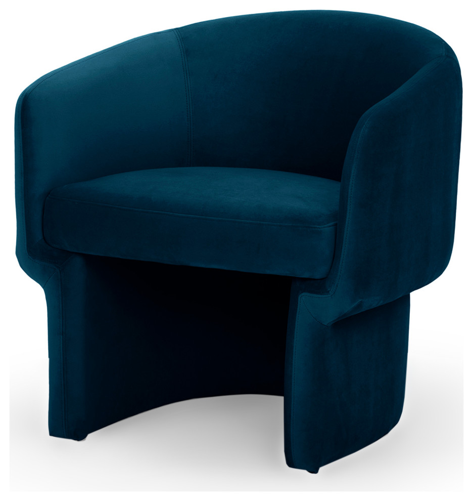 Ovie 27 quotFabric Chair  Plush Velvet   Contemporary   Armchairs And Accent Chairs   by Kardiel  Houzz