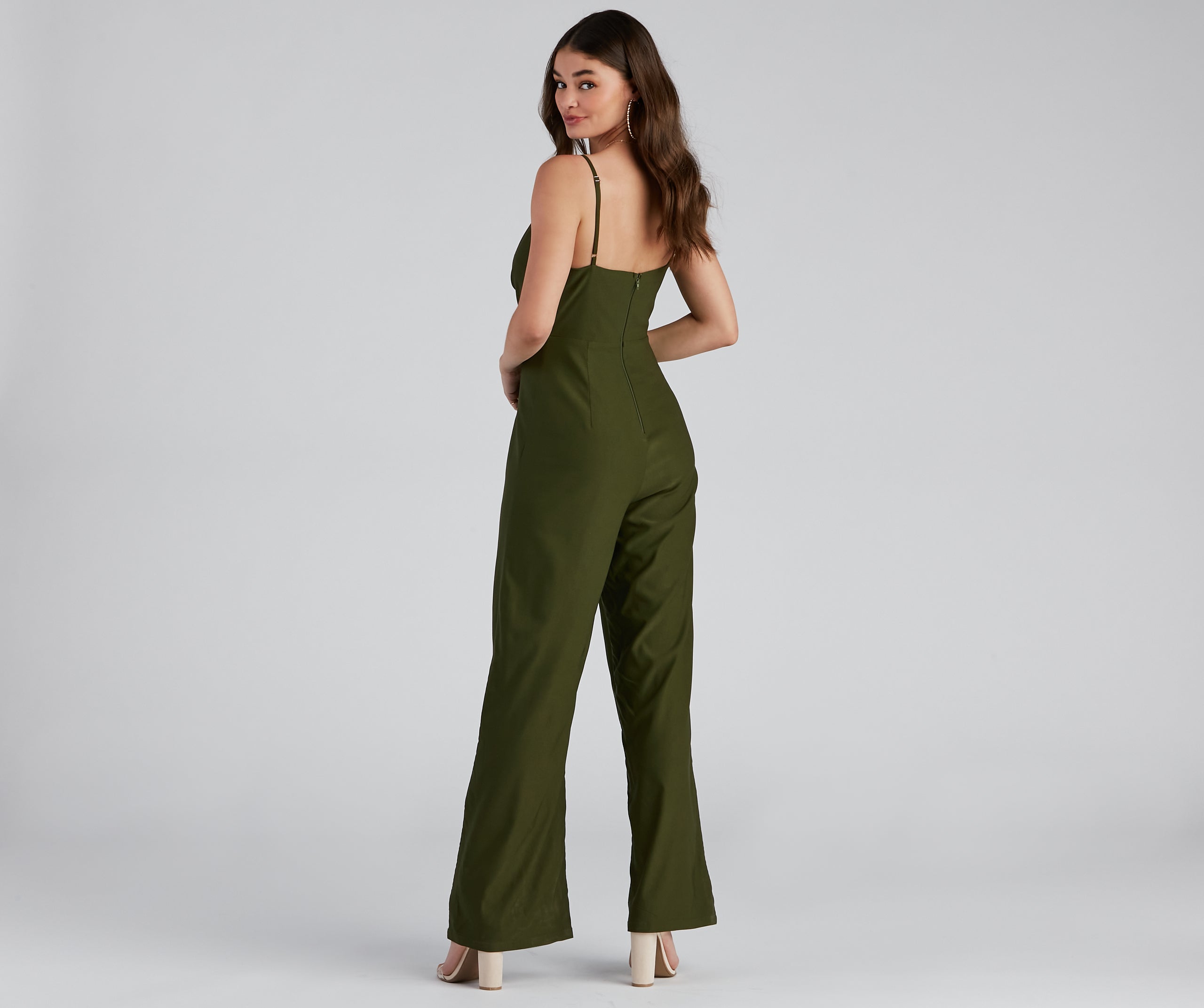 Climb The Ladder Lace Up Jumpsuit