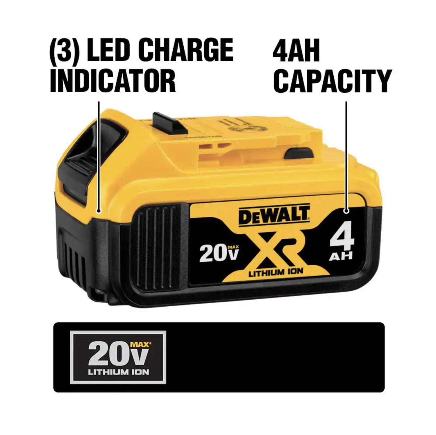 Dewalt 20-Volt MAX XR Cordless Brushless 1/2 in. High Torque Impact Wrench with Detent Pin Anvil， (1) 20-Volt 4.0Ah Battery (DCF899M1)