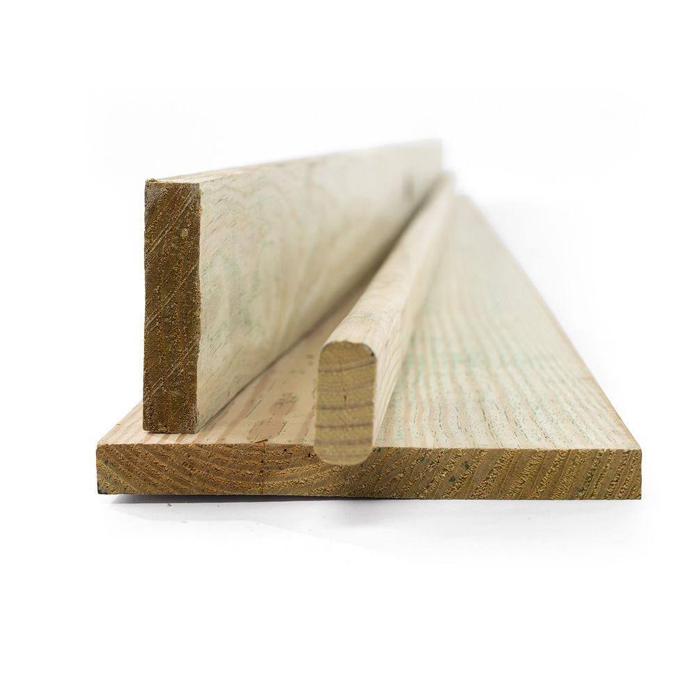 WeatherShield 1 in. x 2 in. x 8 ft. Pressure-Treated Southern Pine Lumber 315412