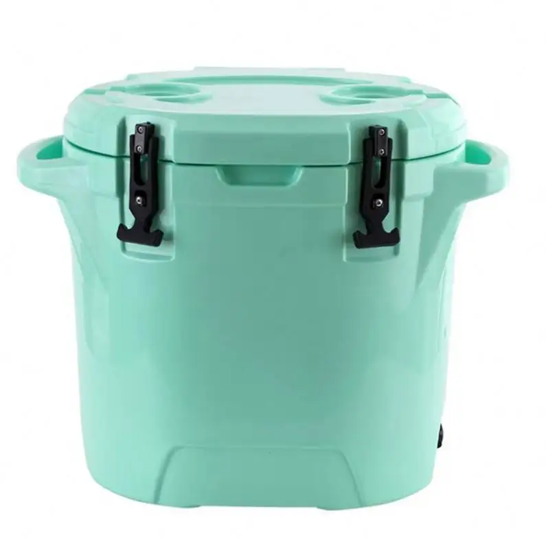 25L Portable Round Cooler Bucket Ice Chest Cooler Box Hard Coolers for Camping Hiking