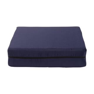 MABIS Standard Polyfoam 16 in. x 18 in. x 4 in. Wheelchair Cushion in Navy 513-7602-2400