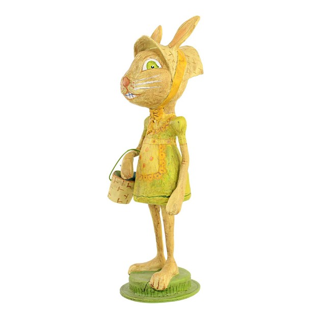 Jorge De Rojas Bunny Bunny One Figurines 9 25 Inches Easter Rabbit Spring Basket 43047 Polyresin Green