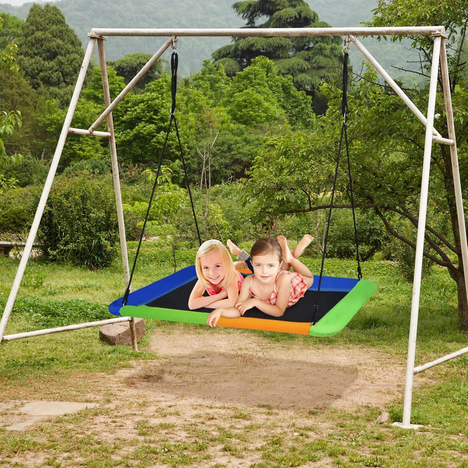 Costzon 700lb Giant 60'' Platform Saucer Tree Swing Set for Kids and Adult