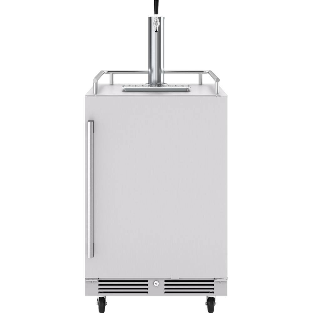 Zephyr Presrv 5.6 cu. ft. Convertible Outdoor Beer Kegerator in Stainless Steel with 107-Can Beverage Storage PRKB24C01AS-OD