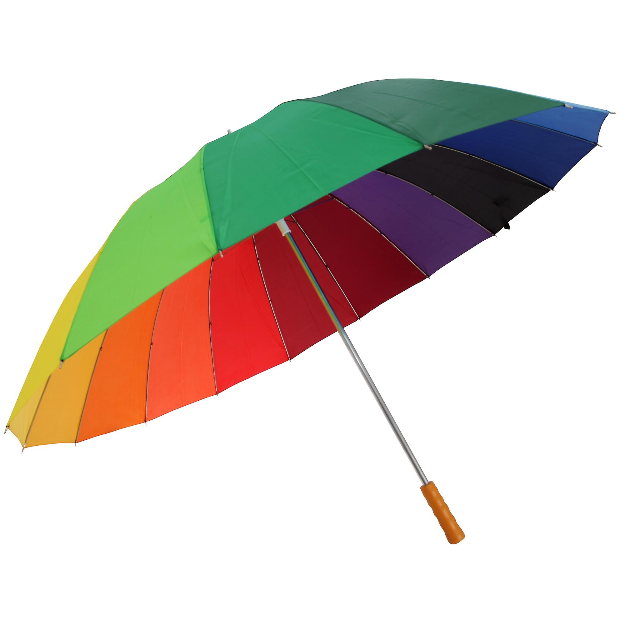 Drizzles Adults Unisex Rainbow Golf Umbrella