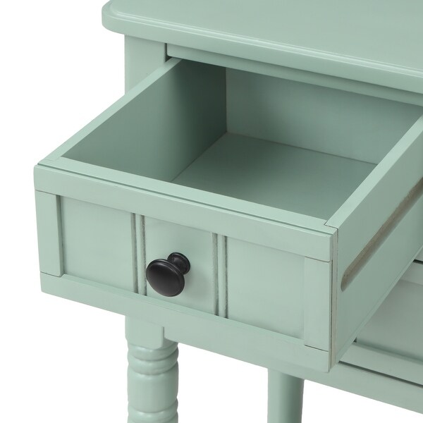 Narrow Console Table， Slim Sofa Table with Three Storage Drawers