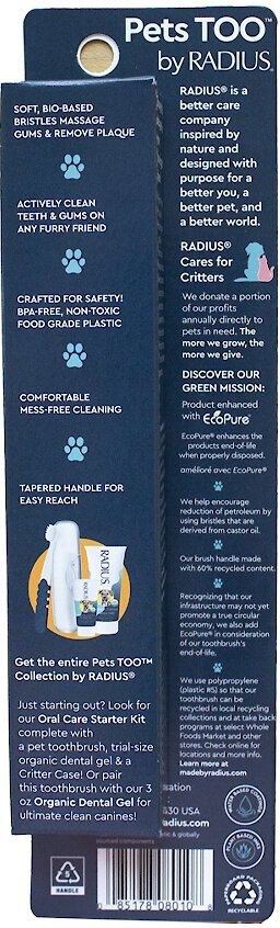 RADIUS Lush and Plush Dog and Cat Toothbrush