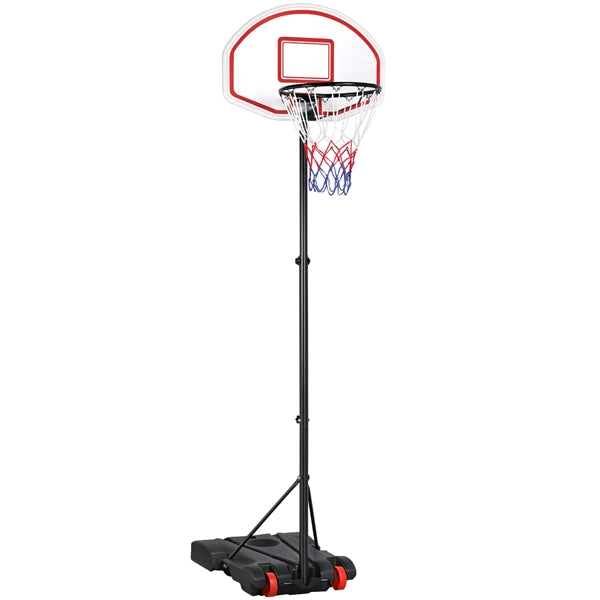 Topeakmart 5' to 7' Height-Adjustable Basketball Hoop System Goal Outdoor with Wheels， Water and Sand Filled Base