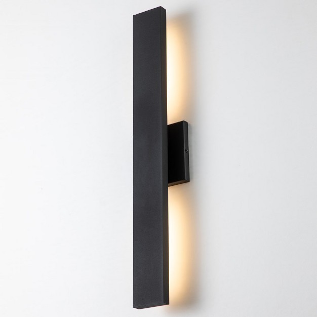 C Cattleya 2 light Integrated Led Outdoor Wall Light With Matte Black Finish