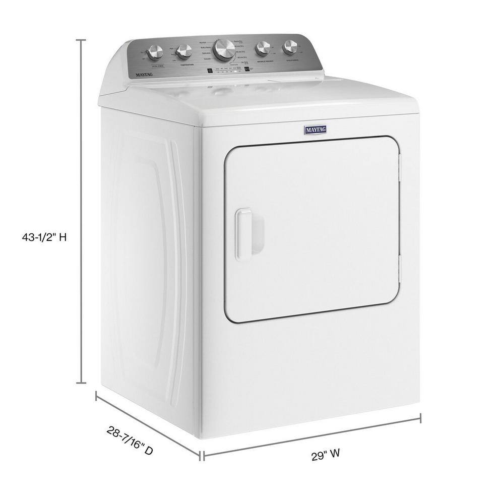 Maytag 7.0 cu. ft. Vented Electric Dryer in White MED5030MW