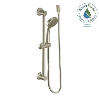 MOEN 1-Spray Eco-Performance 4 in. Hand Shower with Slide Bar in Brushed Nickel 3868EPBN