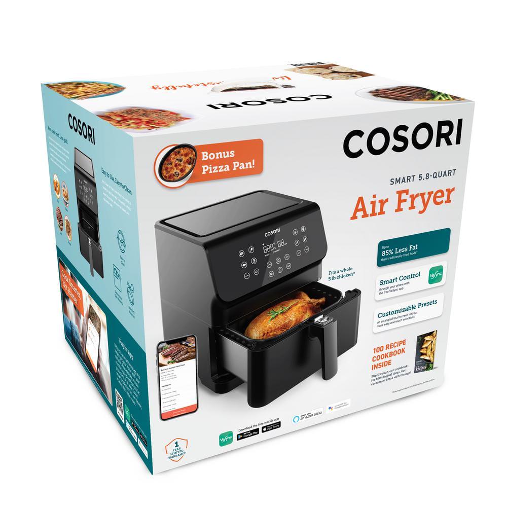 Cosori Pro XLS II Smart 58 qt Black Digital Air Fryer with Pizza Pan