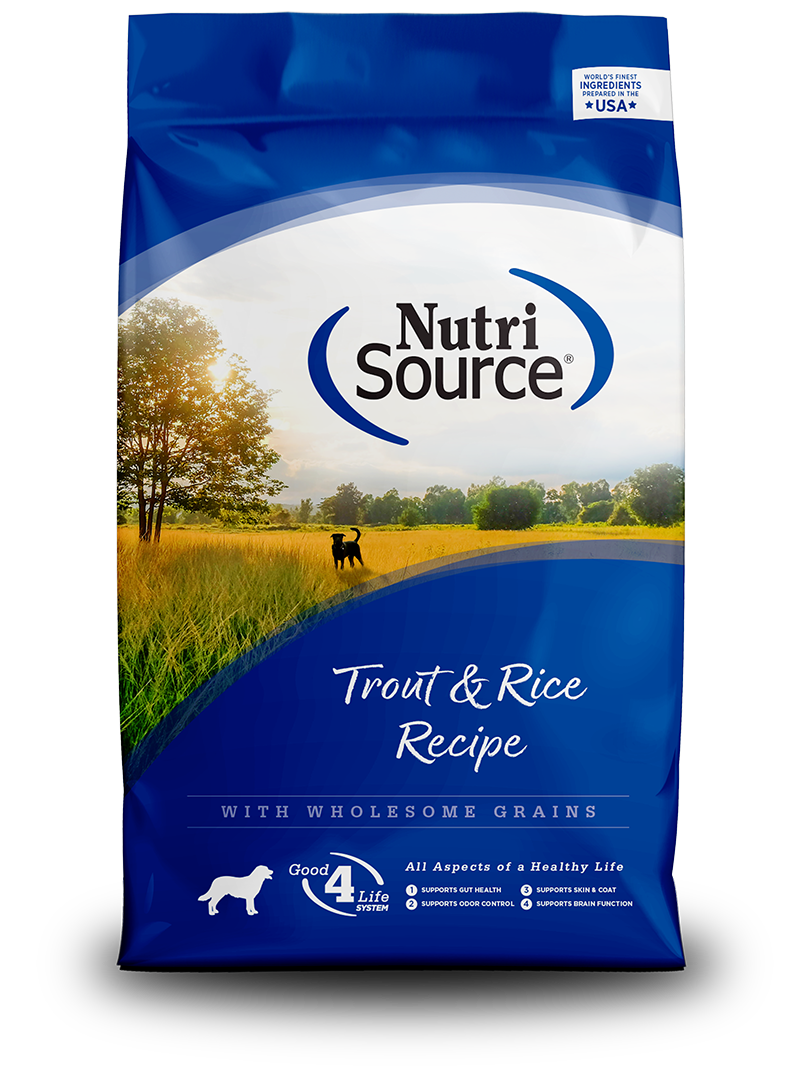 NutriSource Trout  Brown Rice Recipe Dry Dog Food