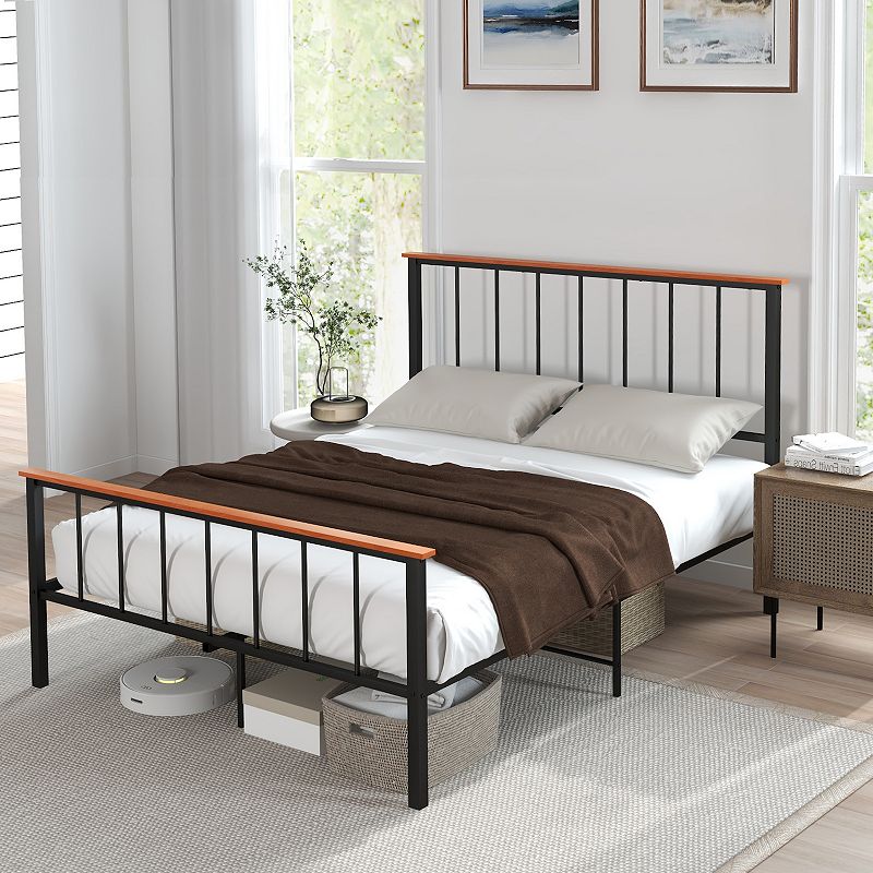 Bed Frame with Headboard and Footboard