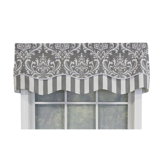 Ozbourne Glory 3in Rod Pocket Layered Window Valance 50in X 16in By Rlf Home