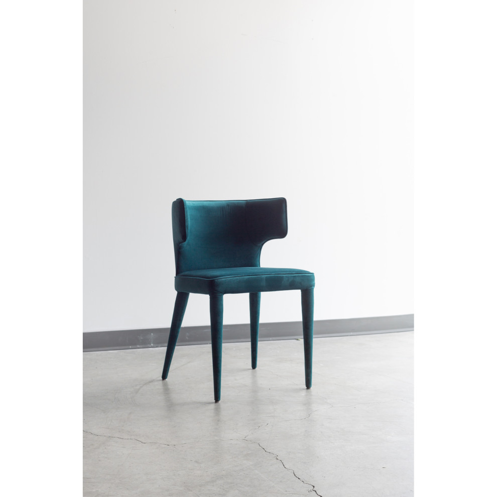 20 Inch Dining Chair Teal Blue Art Deco Moe  x27s Home   Midcentury   Dining Chairs   by Sideboards and Things  Houzz