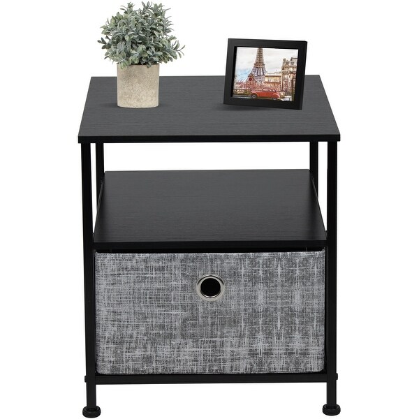 Nightstand 1-Drawer Shelf Storage - Bedside Furniture End Table Chest - - 30821853