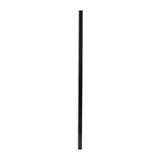 FORTRESS Versai 2 in. x 2 in. x 6 ft. Gloss Black Steel Fence Blank Post 640080-B16