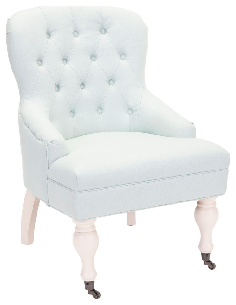 Lincoln Tufted Arm Chair Robins Egg Blue   Traditional   Armchairs And Accent Chairs   by V.S.D Furniture  Houzz