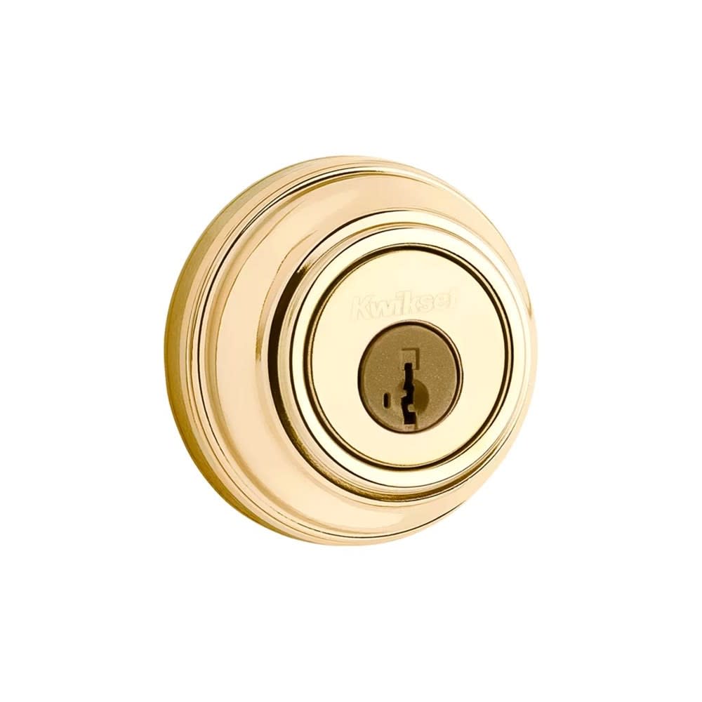 Polished Brass Keyed Entry Double Cylinder Door Deadbolt