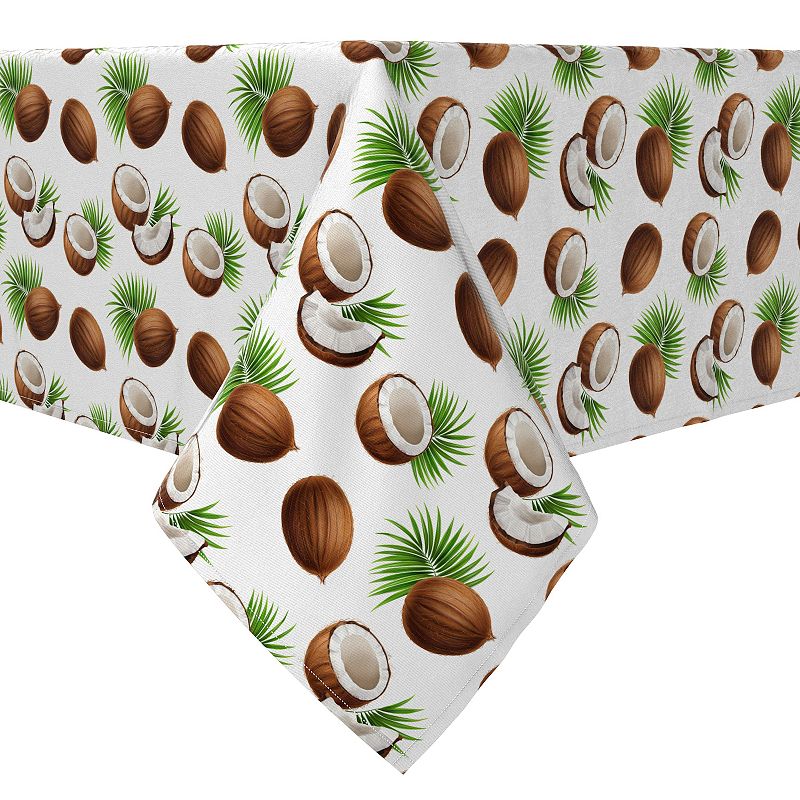 Rectangular Tablecloth， 100% Cotton， Coconut Paradise