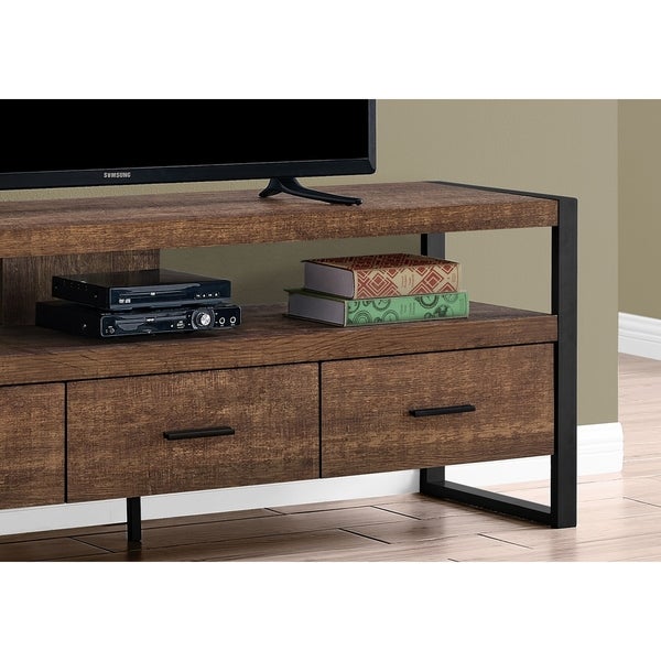 Tv Stand， 60 Inch， Console， Media Entertainment Center， Storage Drawers， Living Room， Bedroom， Metal， Laminate