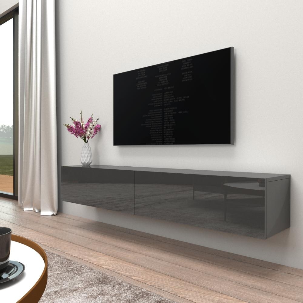 Berno 71 in. Modern Glossy Wall mounted Floating TV Stand