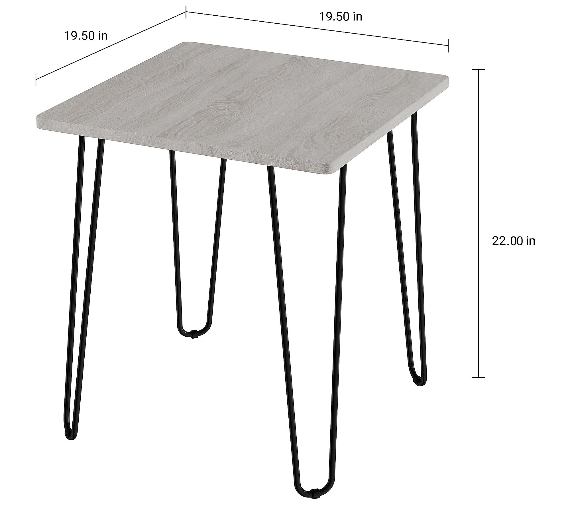 Lavish Home End Table with Hairpin Legs-ModernAccent Decor