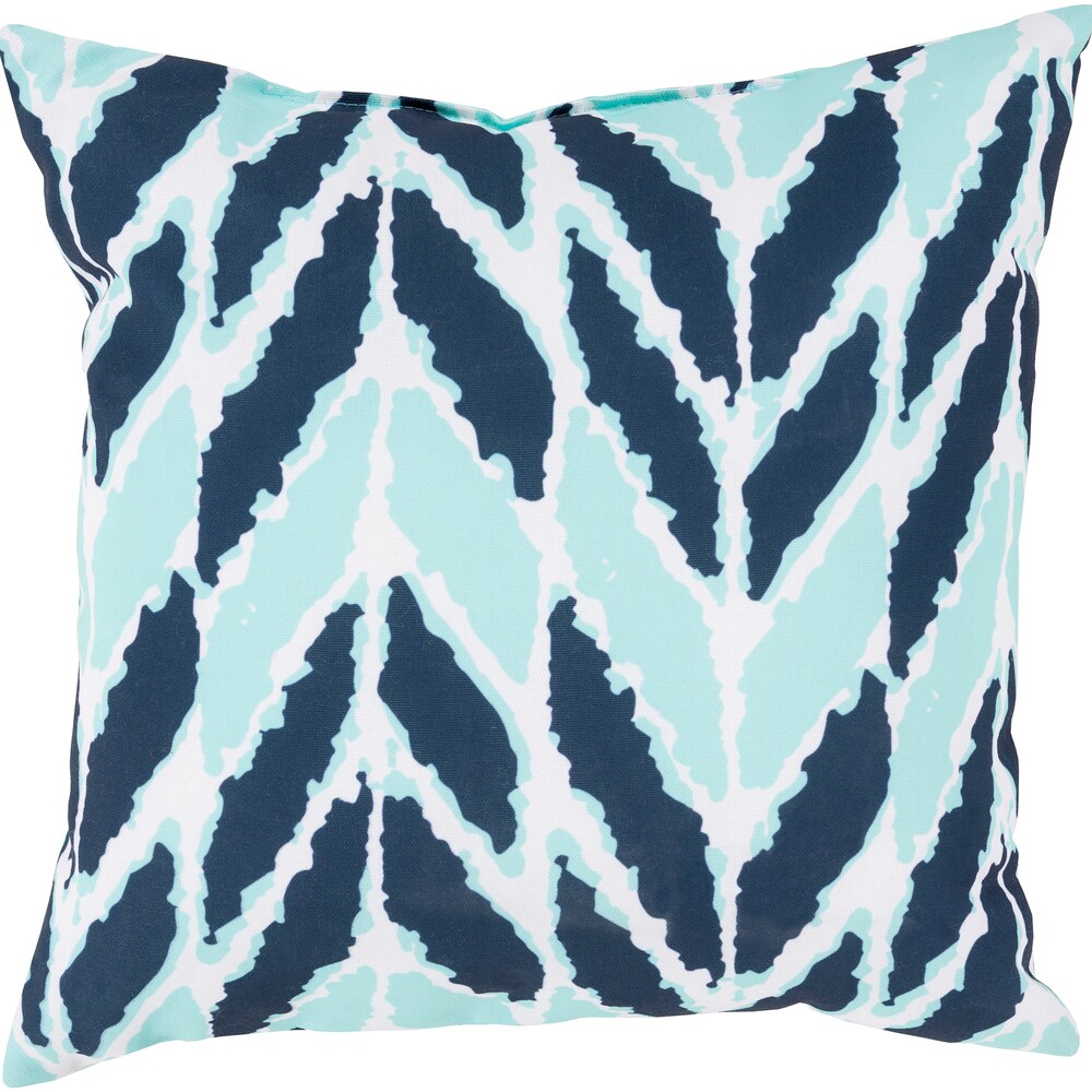 Seaweed Chevron Outdoor Safe Decorative Throw Pillow