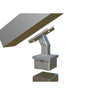 IAM Design Square Profile Top Mounted Post Flat Pivotable Saddle Stainless Steel Handrail Support E019760183