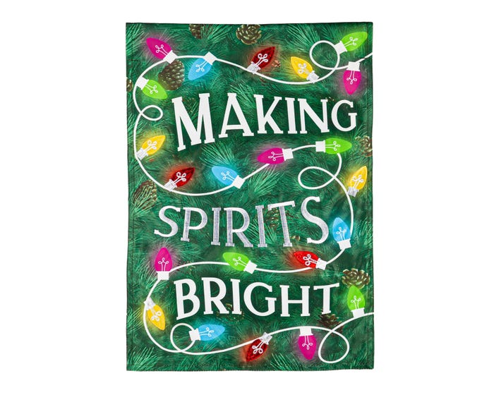 Evergreen Making Spirits Bright Garden Flag  - 169341