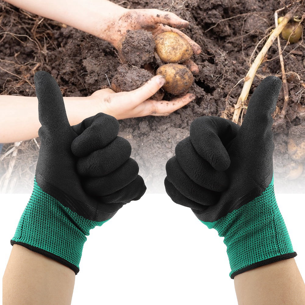 Handling Gloves, Prevent Slip Labor Gloves Green  For Garden Cleaning