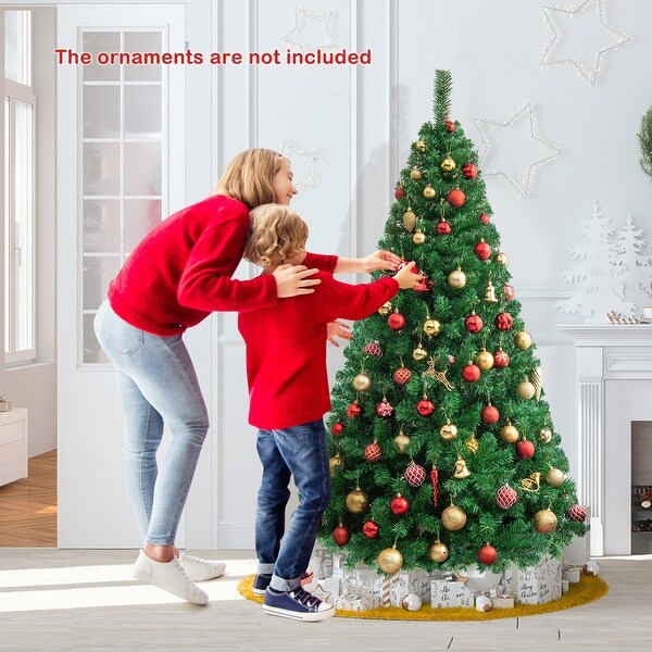 6 Feet Artificial PVC Hinged Christmas Tree with Solid Metal Stand