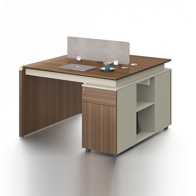 ANDERSON 2 People Back to Back Workstation 1.2M - Australian Gold Oak