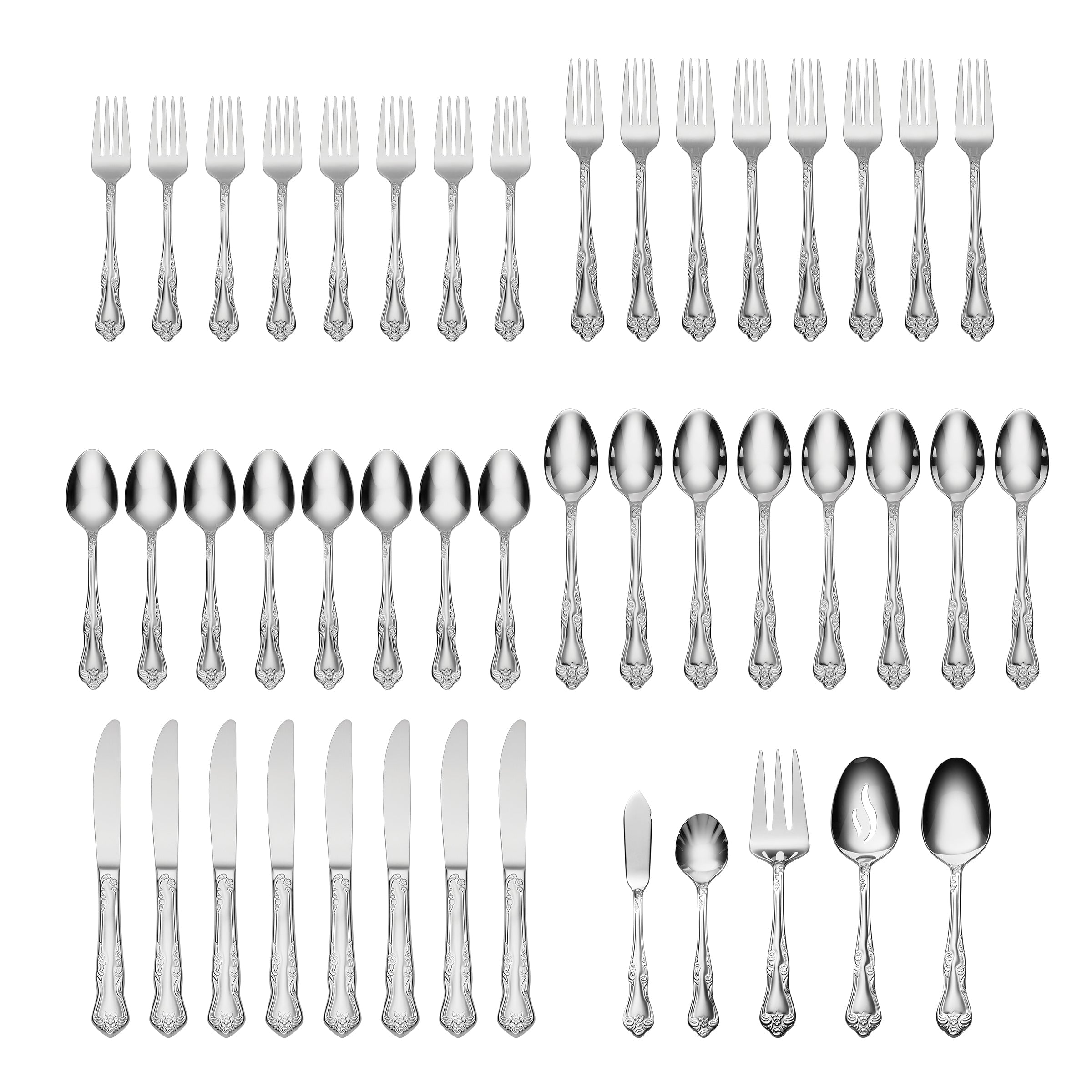 Azalea 45 Piece Everyday Flatware Set