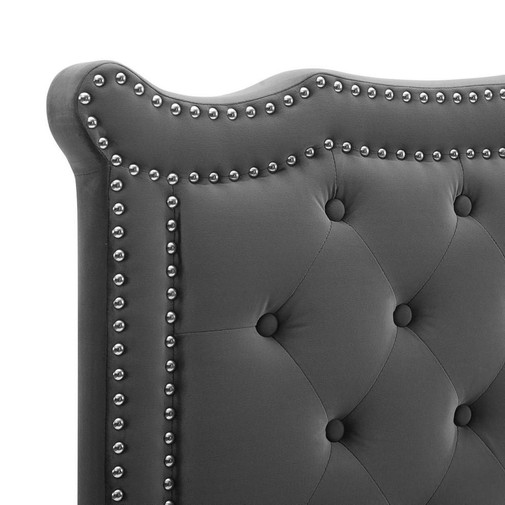 Louisa Tufted Performance Velvet Twin Headboard   Transitional   Headboards   by Modway  Houzz