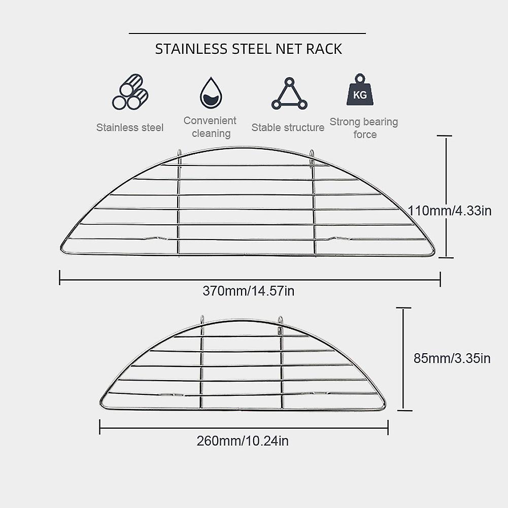 304 Stainless Steel Outdoor Camping Barbecue Grill Plate Rack Portable Furnace Bracket Gridiron Family Party Garden Cooking Tool Accessory Gold 12pcs