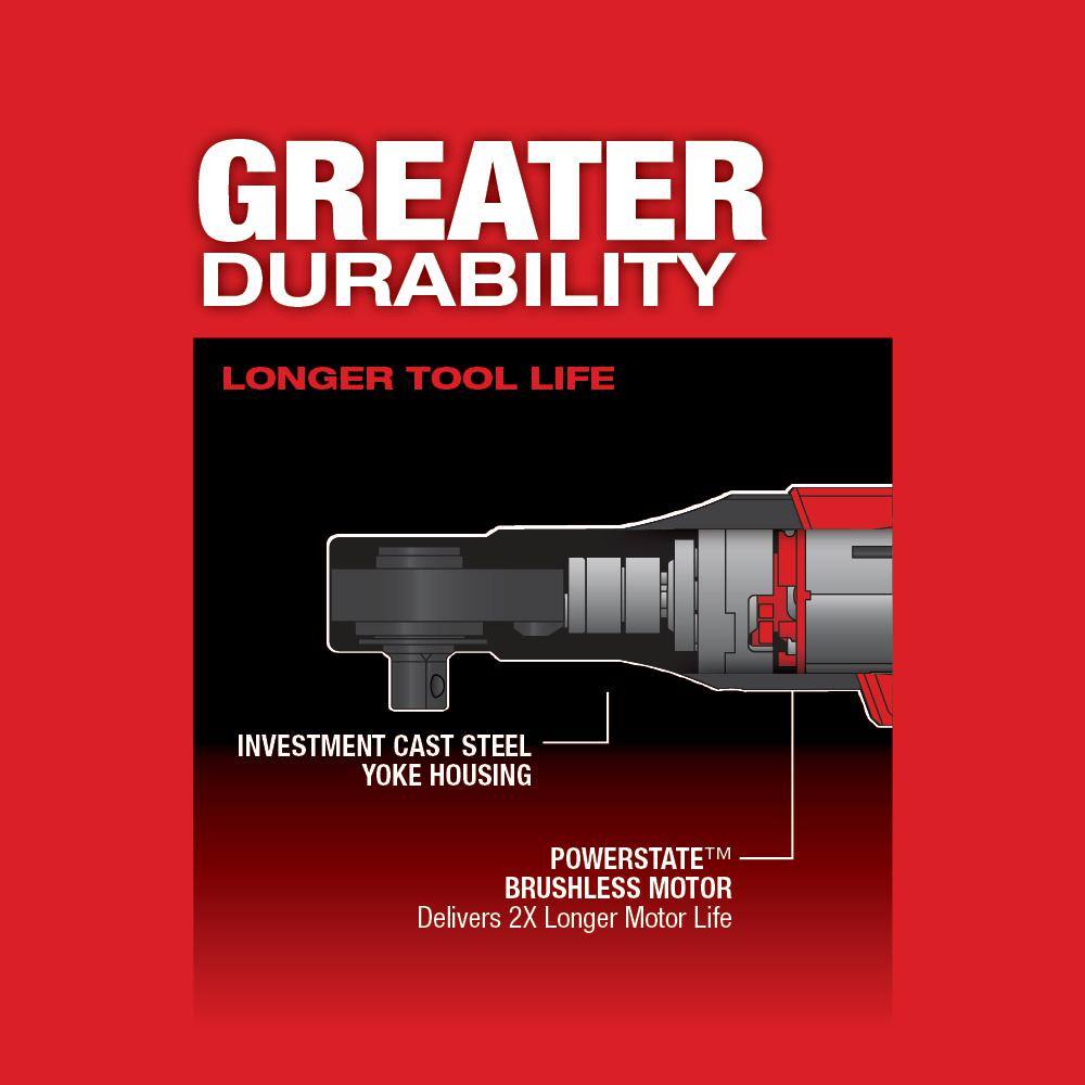 MW M12 FUEL 12V Lithium-Ion Brushless Cordless 38 in. Ratchet with M12 2.0Ah Battery 2557-20-48-11-2420