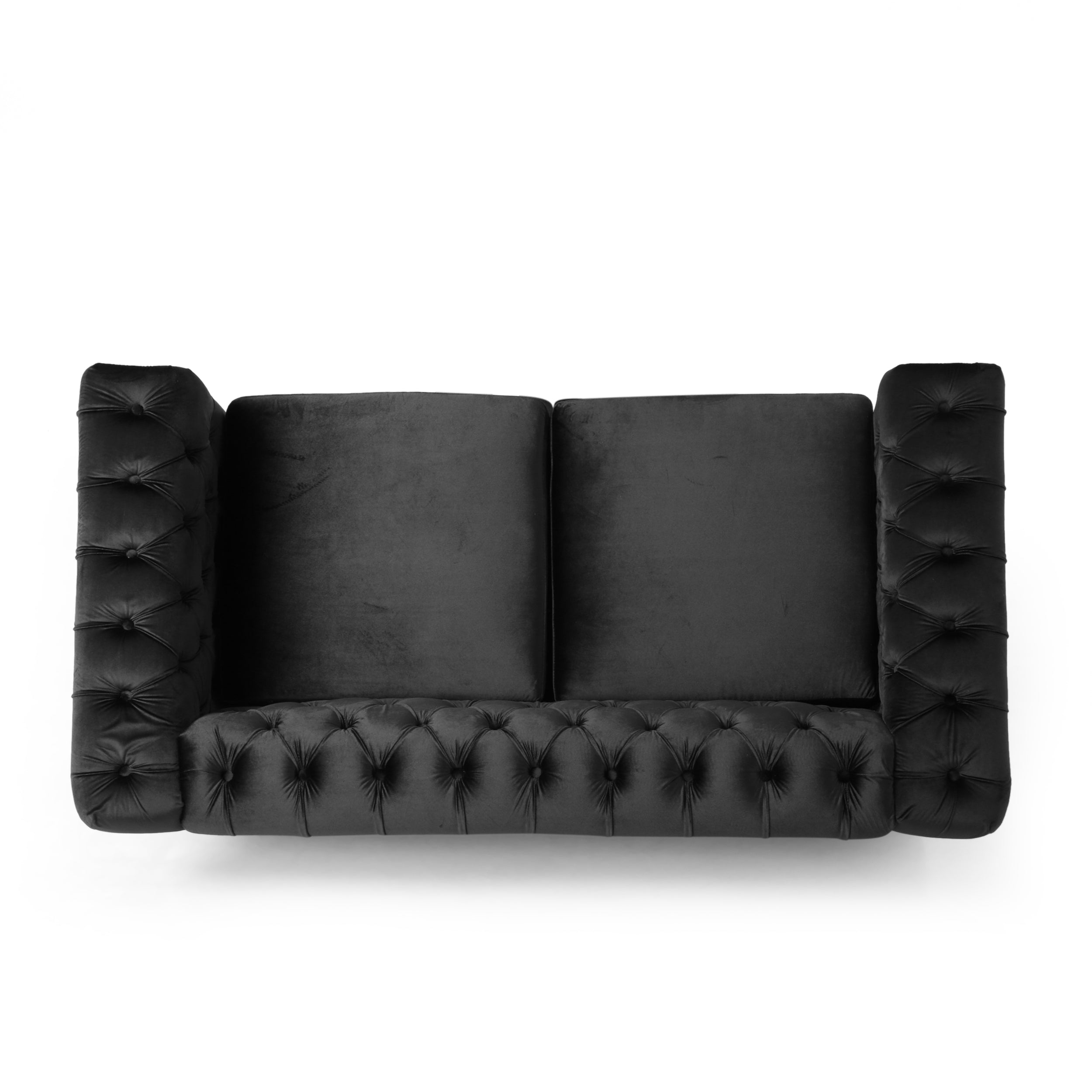 Timber Modern Glam Tufted Loveseat with Nailhead Trim