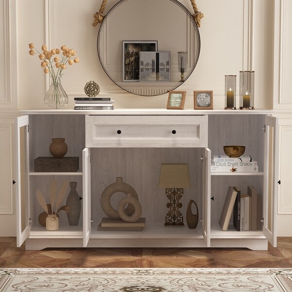 Sideboard Glass Door Buffet Cabinet Sideboard Cabinet Console Table