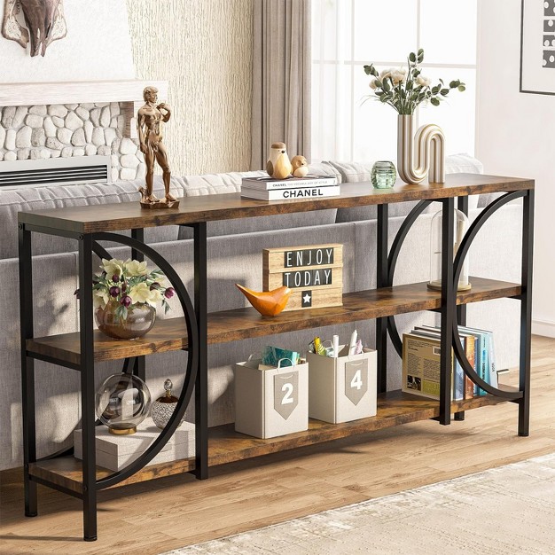 Tribesigns 70 9 Inch 3 tier Narrow Console Table