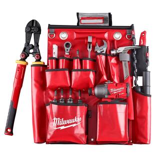 MW Lineman's Compact Aerial Tool Apron and 18 in. Fiberglass Handle with PIVOTMOVE Rotating Handles Bolt Cutter 48-22-4218-48-22-8291