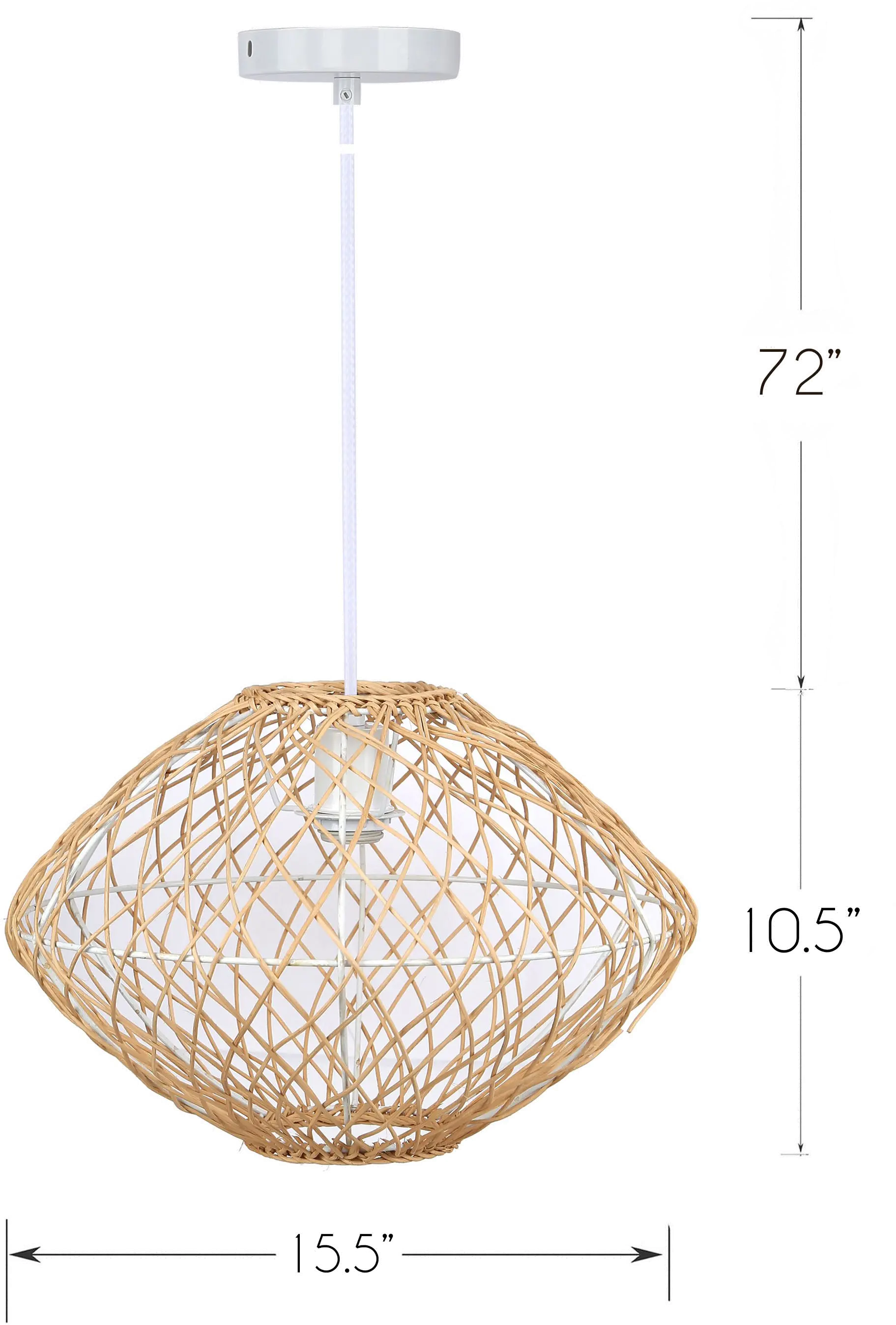 Nest Natural Rattan Shade Pendant Light