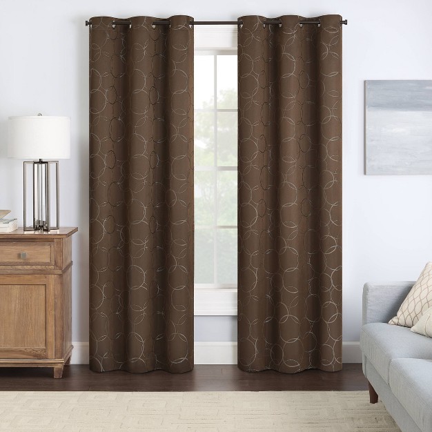 1pc Blackout Thermaback Meridian Window Curtain Panel Eclipse