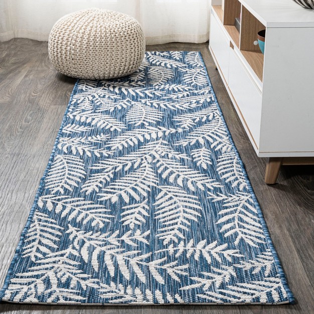 Nevis Palm Frond Indoor outdoor Area Rug Jonathan Y